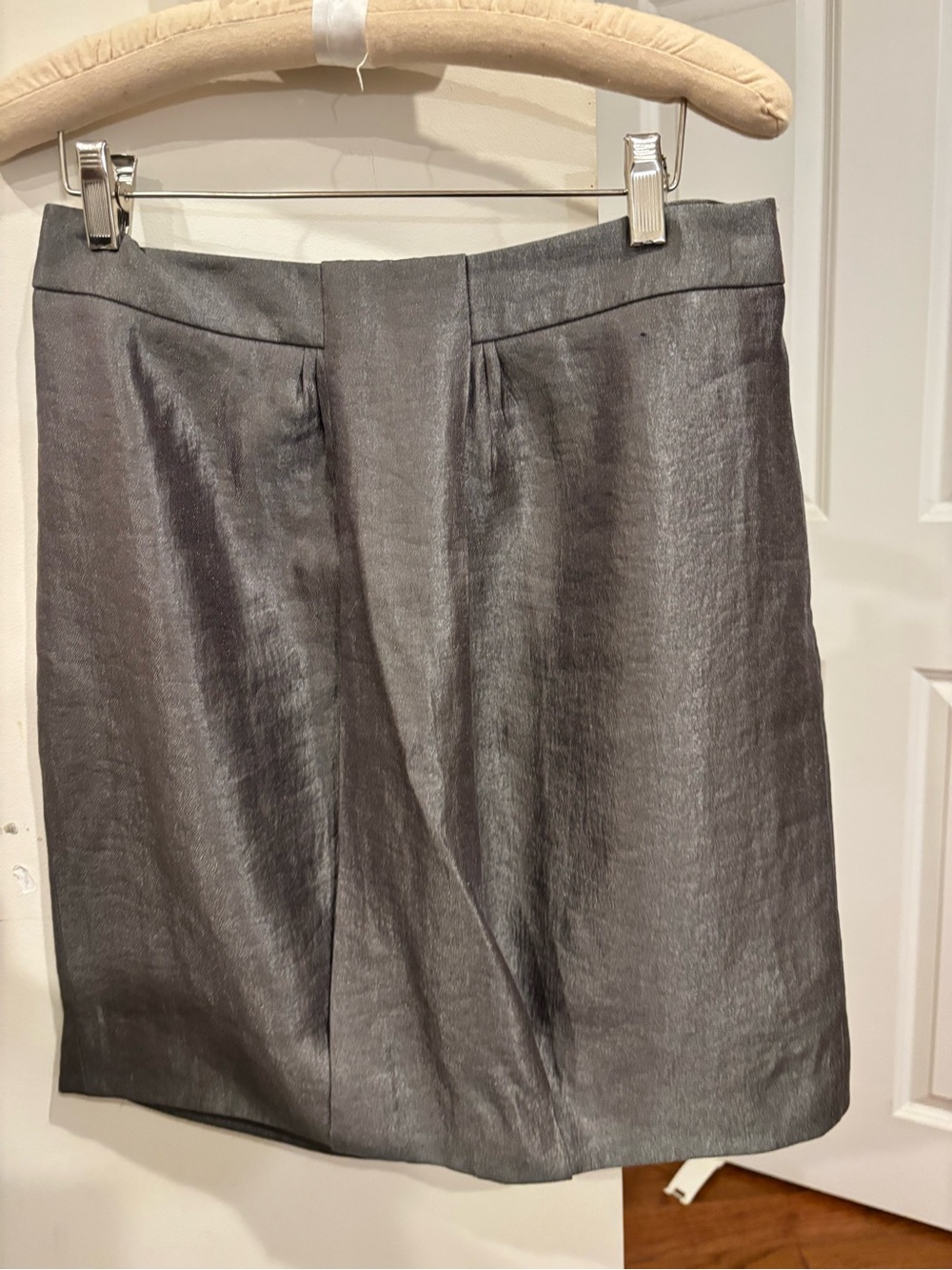 Ann Taylor Women's Metallic Gray A-Line Skirt